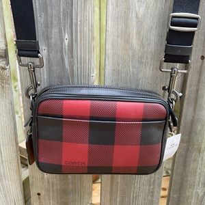 Coach Graham Crossbody Buffalo Plaid NWT